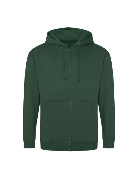 Herren-Kapuzenpullover mit Reißverschluss ZOODIE – Flaschengrün XL