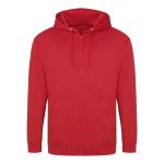 Herren-Kapuzenpullover mit Reißverschluss ZOODIE – Feuerrot M
