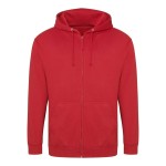Herren-Kapuzenpullover mit Reißverschluss ZOODIE – Feuerrot L