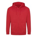 Herren-Kapuzenpullover mit Reißverschluss ZOODIE – Feuerrot XXL