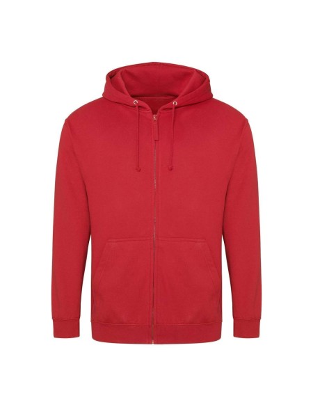 Herren-Kapuzenpullover mit Reißverschluss ZOODIE – Feuerrot XXL
