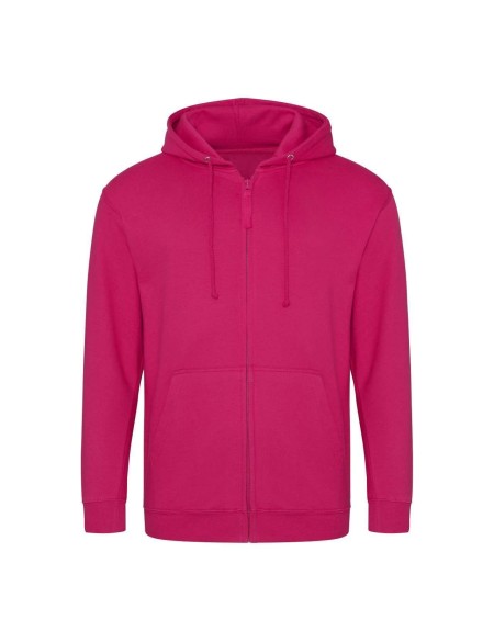 Herren-Kapuzenpullover mit Reißverschluss ZOODIE – Pink XL