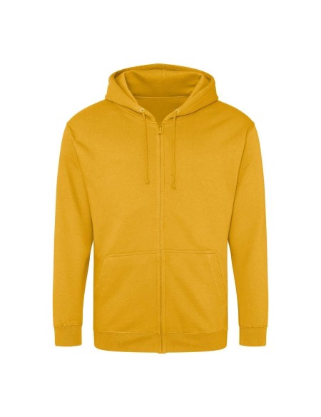 Herren-Kapuzenpullover mit Reißverschluss ZOODIE – Senfgelb XXL