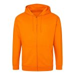 Herren-Kapuzenpullover mit Reißverschluss ZOODIE – Orange crush S