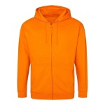 Herren-Kapuzenpullover mit Reißverschluss ZOODIE – Orange crush L