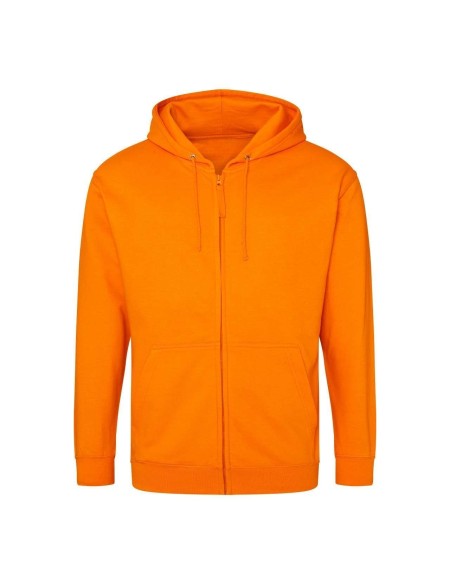 Herren-Kapuzenpullover mit Reißverschluss ZOODIE – Orange crush L