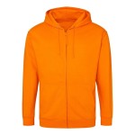 Herren-Kapuzenpullover mit Reißverschluss ZOODIE – Orange crush XL