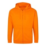 Herren-Kapuzenpullover mit Reißverschluss ZOODIE – Orange crush XXL
