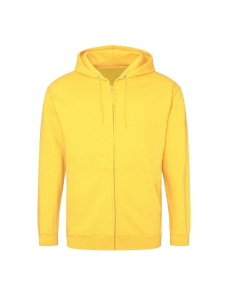Herren-Kapuzenpullover mit Reißverschluss ZOODIE – Sonnengelb S