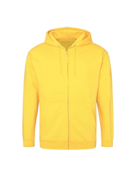 Herren-Kapuzenpullover mit Reißverschluss ZOODIE – Sonnengelb XL