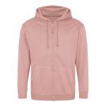 Herren-Kapuzenpullover mit Reißverschluss ZOODIE – Staubiges Rosa L