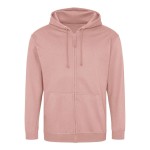 Herren-Kapuzenpullover mit Reißverschluss ZOODIE – Staubiges Rosa M