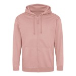 Herren-Kapuzenpullover mit Reißverschluss ZOODIE – Staubiges Rosa L