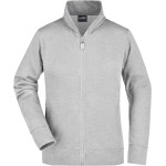 James+Nicholson JN52 Damen-Kapuzenpullover mit Reißverschluss – Grau meliert XL