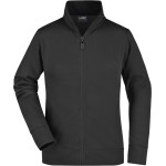 James+Nicholson JN52 Damen-Kapuzenpullover mit Reißverschluss – Schwarz L