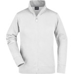 James+Nicholson JN52 Damen-Kapuzenpullover mit Reißverschluss – Weiß S