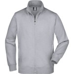 James+Nicholson JN46 Herren-Kapuzenpullover mit Reißverschluss – Grau meliert XXL