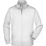 James+Nicholson JN46 Herren-Kapuzenpullover mit Reißverschluss – Weiß L
