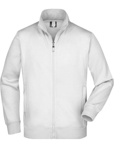 James+Nicholson JN46 Herren-Kapuzenpullover mit Reißverschluss – Weiß S