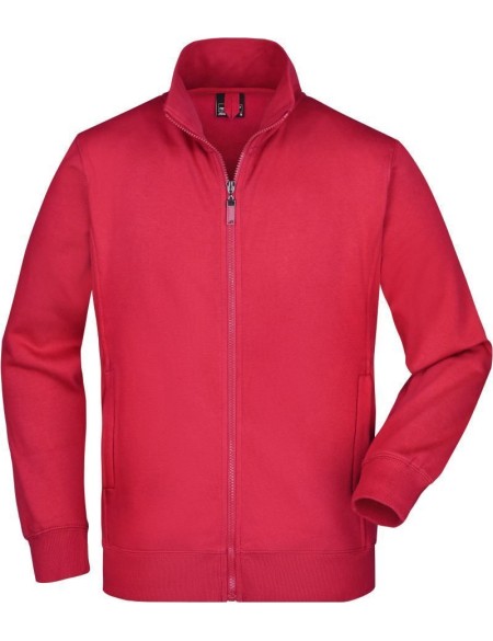 James+Nicholson JN46 Herren-Kapuzenpullover mit Reißverschluss – Rot L