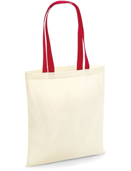 Baumwolltasche W101C – Natur/klassisches Rot