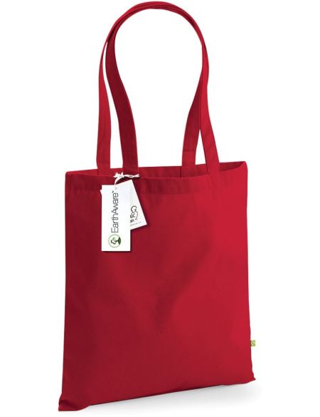 EarthAware Bio-Baumwolltasche – Klassisches Rot